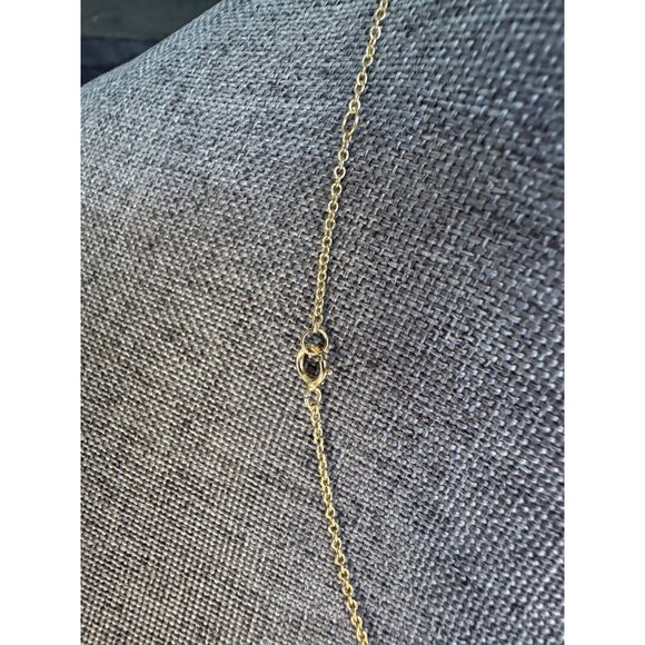 Gold-Plated Clover Pendant Necklace With Mother-Of-Pearl Inlay & Rhinestone Acce - Picture 4 of 6